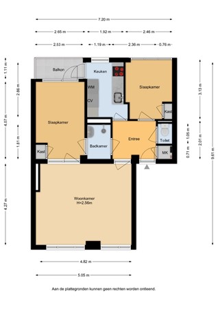 Floorplan - Enthofstraat 14-1, 3513 GT Utrecht