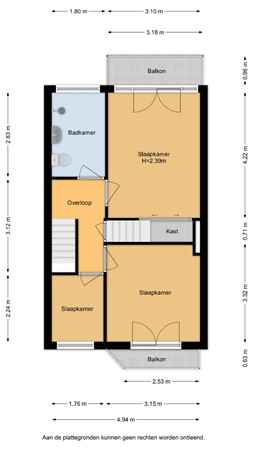 Floorplan - Sweder van Zuylenweg 54, 3553 HG Utrecht