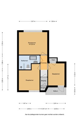 Floorplan - Marie Curielaan 76, 3553 HV Utrecht