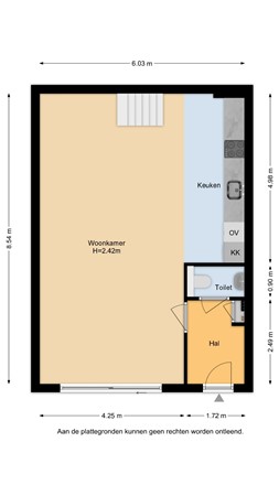 Floorplan - Leo Fallplantsoen 43, 3543 HG Utrecht