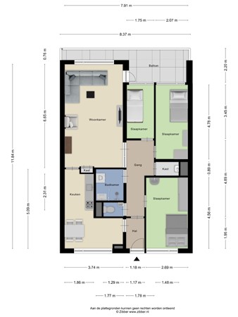 Banckertstraat 47, 4535 AJ Terneuzen - Plattegrond apparement.jpg