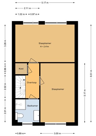 Bauerstraat 23, 6717 NK Ede - Eerste verdieping - 2D.jpg