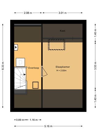 Bauerstraat 23, 6717 NK Ede - Tweede verdieping - 2D.jpg