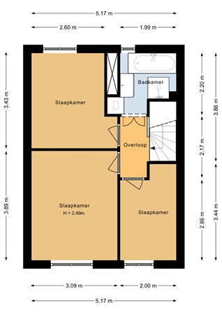 Johan Combéplein 25, 6828 AR Arnhem - Eerste verdieping - 2D.jpg