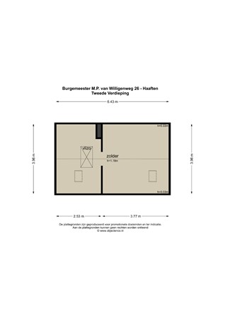 Floorplan - Burgemeester M.P. Van Willigenweg 26, 4175 EN Haaften