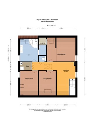 Floorplan - Rij- en Uitweg 10A, 4171 CN Herwijnen