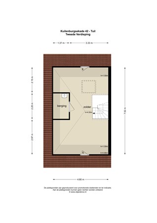 Floorplan - Kuilenburgsekade 42, 4176 CC Tuil