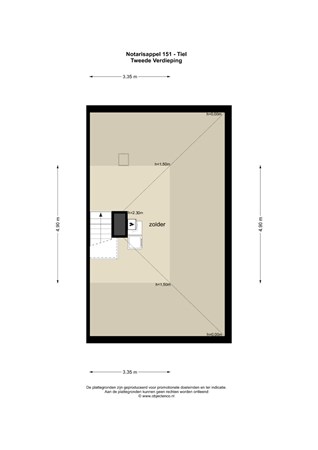 Floorplan - Notarisappel 151, 4007 ZD Tiel