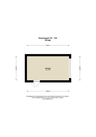 Floorplan - Notarisappel 151, 4007 ZD Tiel