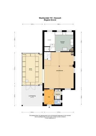 Floorplan - Waalbandijk 110, 4063 CD Heesselt