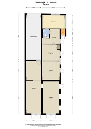 Floorplan - Waalbandijk 110, 4063 CD Heesselt