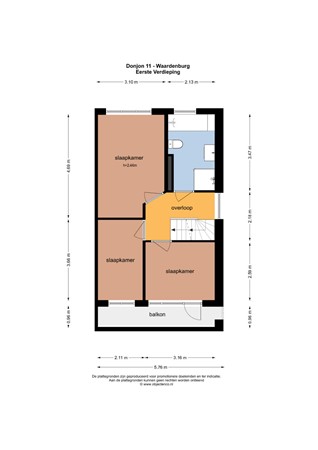 Floorplan - Donjon 11, 4181 DE Waardenburg
