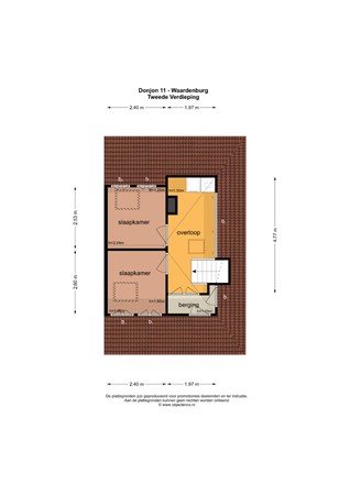 Floorplan - Donjon 11, 4181 DE Waardenburg