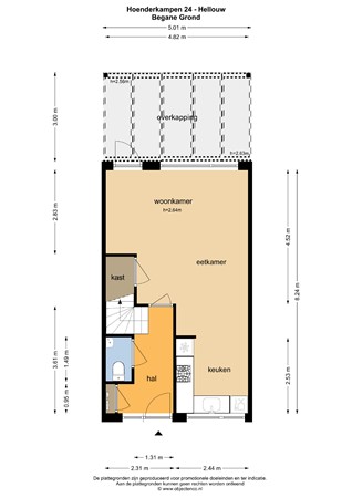 Floorplan - De Hoenderkampen 24, 4174 HE Hellouw