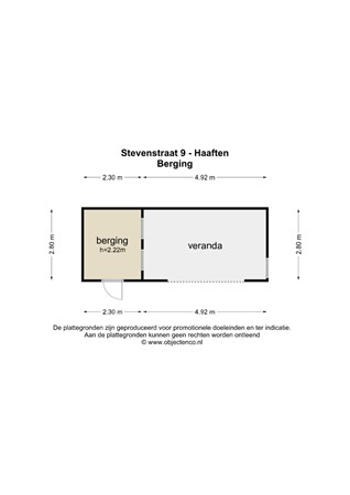 Floorplan - Stevenstraat 9, 4175 HK Haaften