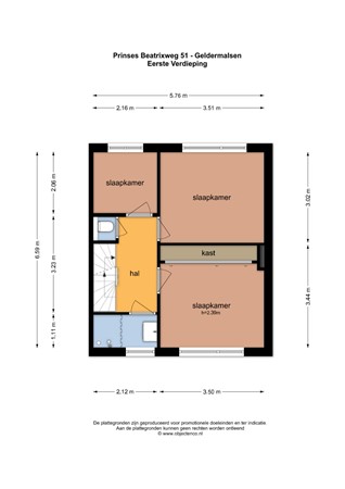 Floorplan - Prinses Beatrixweg 51, 4191 ZB Geldermalsen