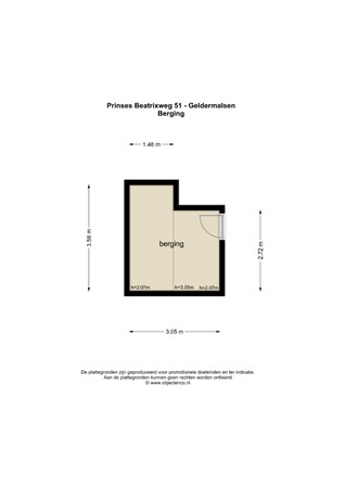 Floorplan - Prinses Beatrixweg 51, 4191 ZB Geldermalsen