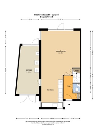 Floorplan - Blackwoodstraat 9, 4184 DG Opijnen