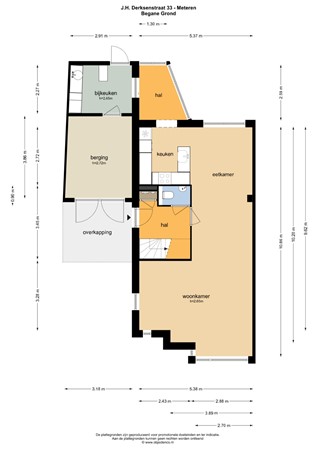 Floorplan - J.H. Derksenstraat 33, 4194 WG Meteren