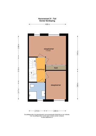 Floorplan - Havenstraat 31, 4176 BW Tuil