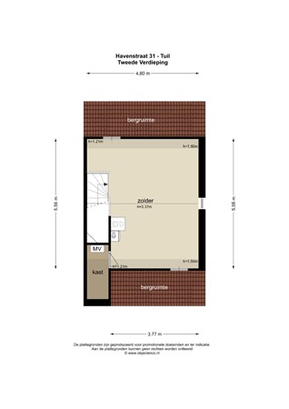 Floorplan - Havenstraat 31, 4176 BW Tuil