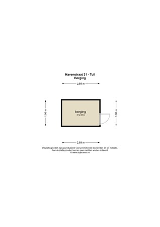 Floorplan - Havenstraat 31, 4176 BW Tuil