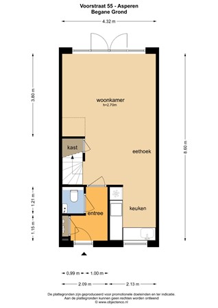Floorplan - Voorstraat 55, 4147 CB Asperen