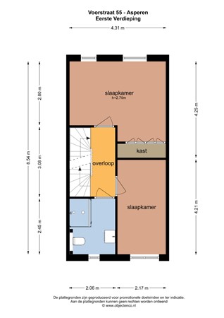Floorplan - Voorstraat 55, 4147 CB Asperen