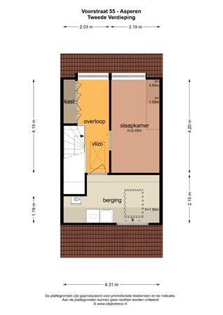 Floorplan - Voorstraat 55, 4147 CB Asperen
