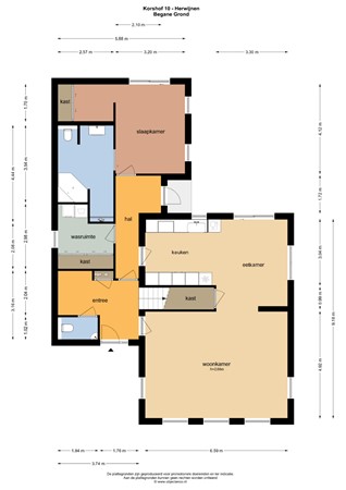 Floorplan - Korshof 10, 4171 BJ Herwijnen