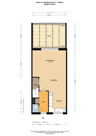 Floorplan - Dutry van Haeftenstraat 17, 4175 EK Haaften