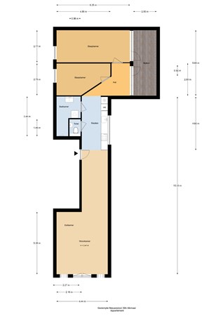 Floorplan - Gedempte Nieuwesloot 39A, 1811 KN Alkmaar