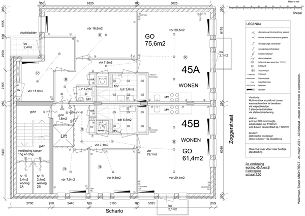 Floorplan - Scharlo 43B, 1815 CN Alkmaar