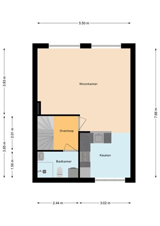 Floorplan - Valreep 34A, 1186 VZ Amstelveen