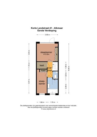 Floorplan - Korte Landstraat 41, 1814 BH Alkmaar
