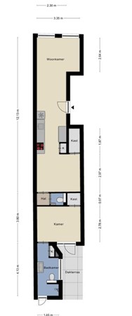 Floorplan - Mient 25A, 1811 NB Alkmaar