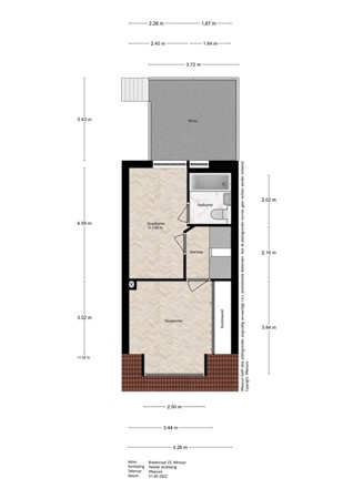Floorplan - Breedstraat 23, 1811 HE Alkmaar