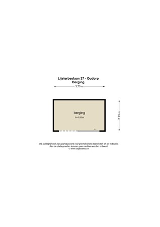 Floorplan - Lijsterbeslaan, 1829 HA Oudorp