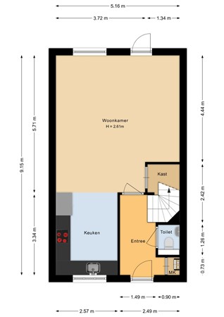 Byblisstraat 6, 6846 XE Arnhem - Begane grond - 2D.jpg