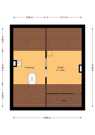 Zwanebloemlaan 55, 6832 HD Arnhem - Zolder - 2D.jpg