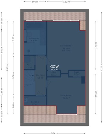 Van Goghstraat 29, 6813 HD Arnhem - Tweede verdieping - markings.jpg
