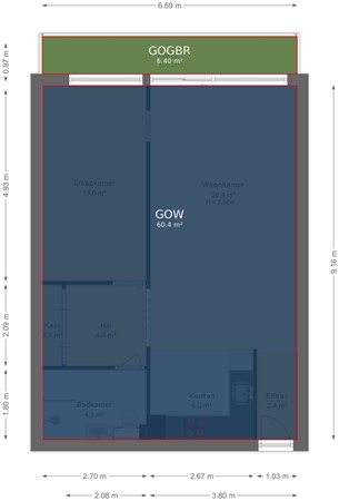 Aalscholversingel 72, 6883 BE Velp - Vierde verdieping - markings.jpg