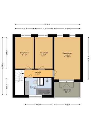 Zeevaart 295, 6846 LS Arnhem - Tweede verdieping - 2D.jpg