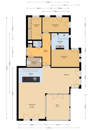 Utrechtseweg 302-1, 6812 AR Arnhem - Begane grond - 2D.jpg