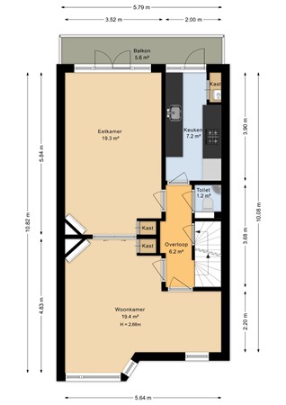 Van Goghstraat 21, 6813 HD Arnhem - Eerste verdieping - 2D.jpg