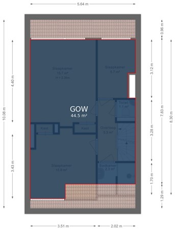 Van Goghstraat 21, 6813 HD Arnhem - Tweede verdieping - markings.jpg