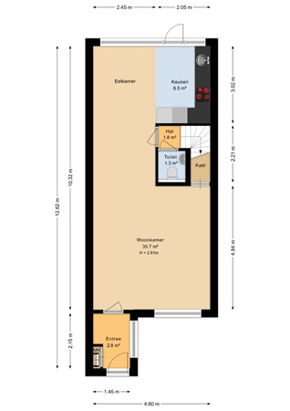 Wildforster 45, 6713 KA Ede - Begane grond - 2D.jpg