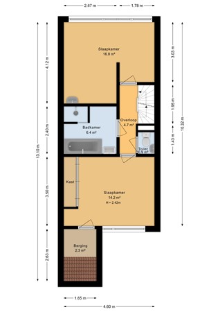 Wildforster 45, 6713 KA Ede - Eerste verdieping - 2D.jpg