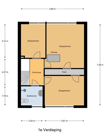 Floorplan - Prinses Margrietstraat 13, 6566 BX Millingen aan de Rijn