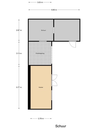 Floorplan - Sint Willibrordstraat 8, 6566 DD Millingen aan de Rijn